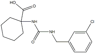 1-({[(3-chlorophenyl)methyl]carbamoyl}amino)cyclohexane-1-carboxylic acid 结构式