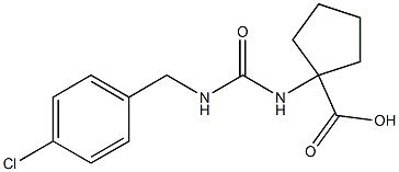 1-({[(4-chlorophenyl)methyl]carbamoyl}amino)cyclopentane-1-carboxylic acid 结构式