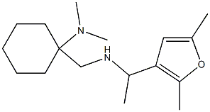 1-({[1-(2,5-dimethylfuran-3-yl)ethyl]amino}methyl)-N,N-dimethylcyclohexan-1-amine 结构式