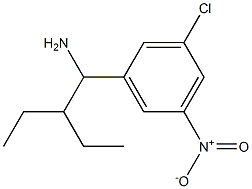 1-(1-amino-2-ethylbutyl)-3-chloro-5-nitrobenzene 结构式