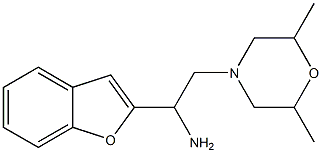 1-(1-benzofuran-2-yl)-2-(2,6-dimethylmorpholin-4-yl)ethan-1-amine 结构式