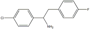 1-(4-chlorophenyl)-2-(4-fluorophenyl)ethan-1-amine 结构式