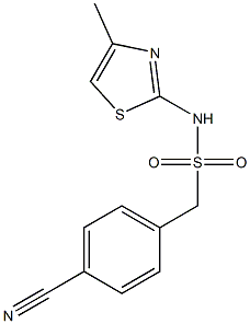 1-(4-cyanophenyl)-N-(4-methyl-1,3-thiazol-2-yl)methanesulfonamide 结构式