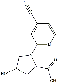 1-(4-cyanopyridin-2-yl)-4-hydroxypyrrolidine-2-carboxylic acid 结构式