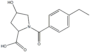 1-(4-ethylbenzoyl)-4-hydroxypyrrolidine-2-carboxylic acid 结构式