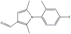 1-(4-fluoro-2-methylphenyl)-2,5-dimethyl-1H-pyrrole-3-carbaldehyde 结构式