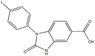 1-(4-iodophenyl)-2-oxo-2,3-dihydro-1H-1,3-benzodiazole-5-carboxylic acid 结构式