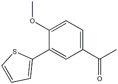 1-(4-methoxy-3-thien-2-ylphenyl)ethanone 结构式