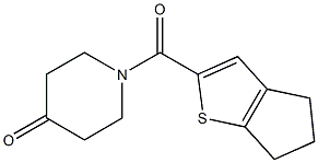 1-(5,6-dihydro-4H-cyclopenta[b]thien-2-ylcarbonyl)piperidin-4-one 结构式