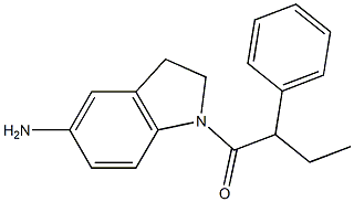 1-(5-amino-2,3-dihydro-1H-indol-1-yl)-2-phenylbutan-1-one 结构式