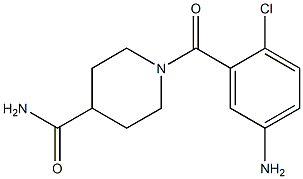 1-(5-amino-2-chlorobenzoyl)piperidine-4-carboxamide 结构式