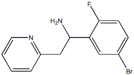 1-(5-bromo-2-fluorophenyl)-2-(pyridin-2-yl)ethan-1-amine 结构式