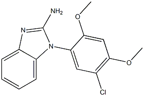 1-(5-chloro-2,4-dimethoxyphenyl)-1H-1,3-benzodiazol-2-amine 结构式