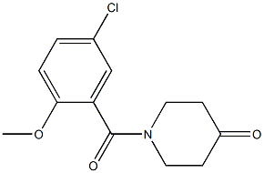 1-(5-chloro-2-methoxybenzoyl)piperidin-4-one 结构式