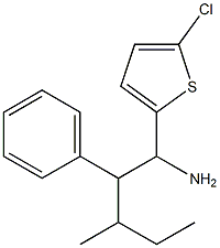 1-(5-chlorothiophen-2-yl)-3-methyl-2-phenylpentan-1-amine 结构式