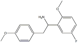 1-(5-fluoro-2-methoxyphenyl)-2-(4-methoxyphenyl)ethan-1-amine 结构式
