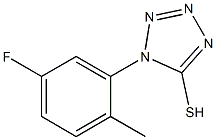 1-(5-fluoro-2-methylphenyl)-1H-1,2,3,4-tetrazole-5-thiol 结构式