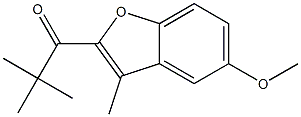 1-(5-methoxy-3-methyl-1-benzofuran-2-yl)-2,2-dimethylpropan-1-one 结构式