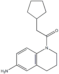 1-(6-amino-1,2,3,4-tetrahydroquinolin-1-yl)-2-cyclopentylethan-1-one 结构式