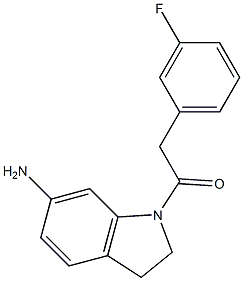 1-(6-amino-2,3-dihydro-1H-indol-1-yl)-2-(3-fluorophenyl)ethan-1-one 结构式