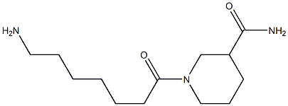 1-(7-aminoheptanoyl)piperidine-3-carboxamide 结构式