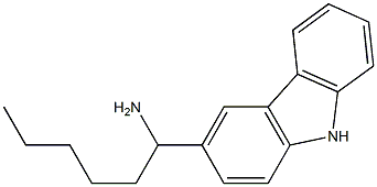 1-(9H-carbazol-3-yl)hexan-1-amine 结构式