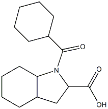 1-(cyclohexylcarbonyl)octahydro-1H-indole-2-carboxylic acid 结构式