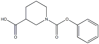 1-(phenoxycarbonyl)piperidine-3-carboxylic acid 结构式