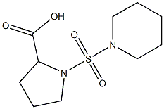 1-(piperidine-1-sulfonyl)pyrrolidine-2-carboxylic acid 结构式