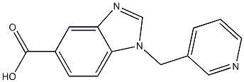 1-(pyridin-3-ylmethyl)-1H-1,3-benzodiazole-5-carboxylic acid 结构式