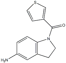 1-(thiophen-3-ylcarbonyl)-2,3-dihydro-1H-indol-5-amine 结构式