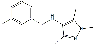 1,3,5-trimethyl-N-[(3-methylphenyl)methyl]-1H-pyrazol-4-amine 结构式