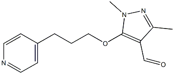 1,3-dimethyl-5-[3-(pyridin-4-yl)propoxy]-1H-pyrazole-4-carbaldehyde 结构式