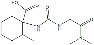 1-[({[2-(dimethylamino)-2-oxoethyl]amino}carbonyl)amino]-2-methylcyclohexanecarboxylic acid 结构式