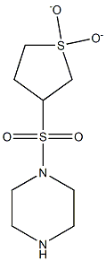 1-[(1,1-dioxidotetrahydrothien-3-yl)sulfonyl]piperazine 结构式