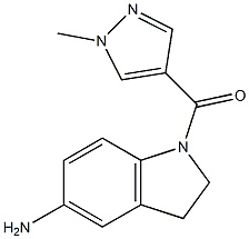 1-[(1-methyl-1H-pyrazol-4-yl)carbonyl]-2,3-dihydro-1H-indol-5-amine 结构式