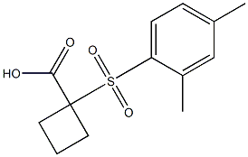 1-[(2,4-dimethylphenyl)sulfonyl]cyclobutanecarboxylic acid 结构式