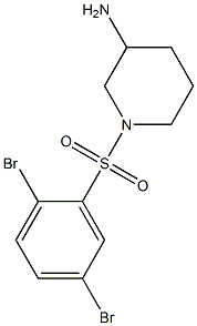 1-[(2,5-dibromobenzene)sulfonyl]piperidin-3-amine 结构式