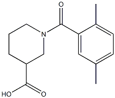 1-[(2,5-dimethylphenyl)carbonyl]piperidine-3-carboxylic acid 结构式