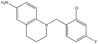 1-[(2-chloro-4-fluorophenyl)methyl]-1,2,3,4-tetrahydroquinolin-6-amine 结构式