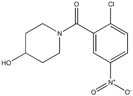 1-[(2-chloro-5-nitrophenyl)carbonyl]piperidin-4-ol 结构式