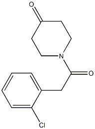 1-[(2-chlorophenyl)acetyl]piperidin-4-one 结构式