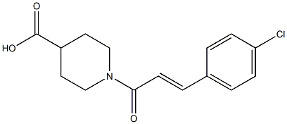 1-[(2E)-3-(4-chlorophenyl)prop-2-enoyl]piperidine-4-carboxylic acid 结构式