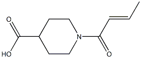 1-[(2E)-but-2-enoyl]piperidine-4-carboxylic acid 结构式