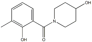 1-[(2-hydroxy-3-methylphenyl)carbonyl]piperidin-4-ol 结构式