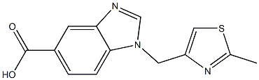1-[(2-methyl-1,3-thiazol-4-yl)methyl]-1H-1,3-benzodiazole-5-carboxylic acid 结构式