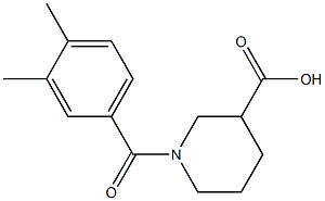 1-[(3,4-dimethylphenyl)carbonyl]piperidine-3-carboxylic acid 结构式