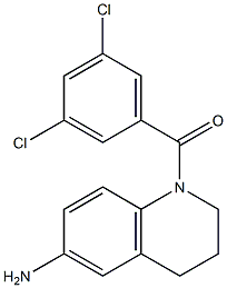 1-[(3,5-dichlorophenyl)carbonyl]-1,2,3,4-tetrahydroquinolin-6-amine 结构式