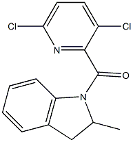 1-[(3,6-dichloropyridin-2-yl)carbonyl]-2-methyl-2,3-dihydro-1H-indole 结构式