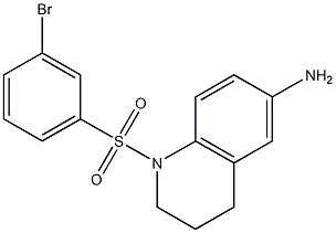 1-[(3-bromobenzene)sulfonyl]-1,2,3,4-tetrahydroquinolin-6-amine 结构式